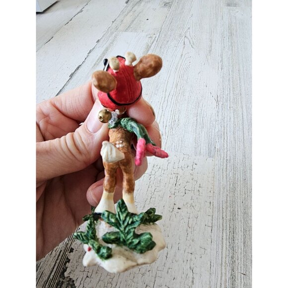 Enesco Prince reindeer North Pole village deer ziminecki 1986 figurine Xmas deco - Picture 3 of 7